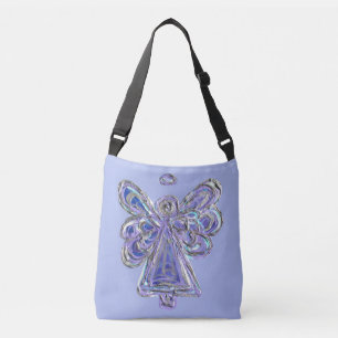 Purple Guardian Angel Purse Art Cross Body Bags