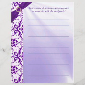 Purple Guestbook Paper
