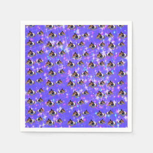 Purple Guinea Pig Sparkle, Birthday Napkins
