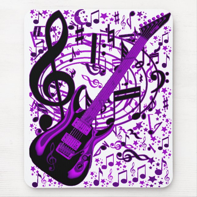 Purple Guitar_ Mouse Pad (Front)