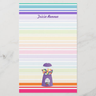 Purple Gumball Machine Stationery