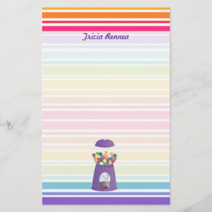 Purple Gumball Machine Stationery