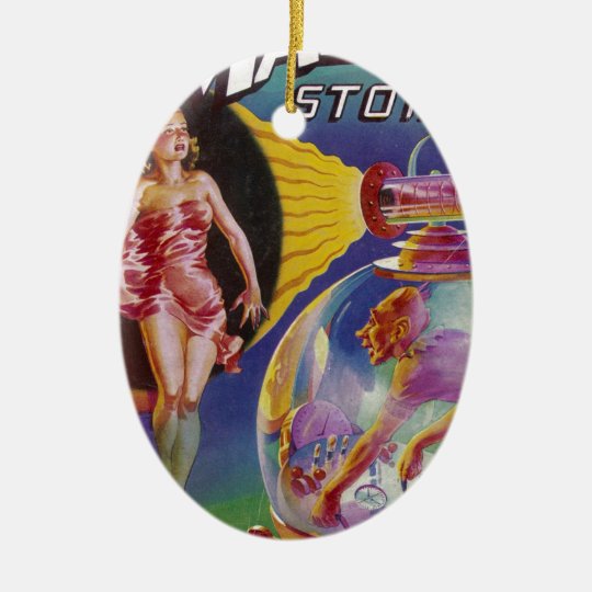 Purple Guy in a Globe Ceramic Ornament