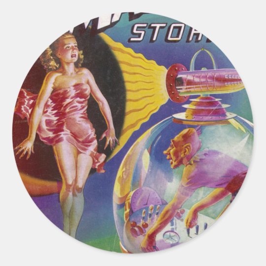 Purple Guy in a Globe Classic Round Sticker