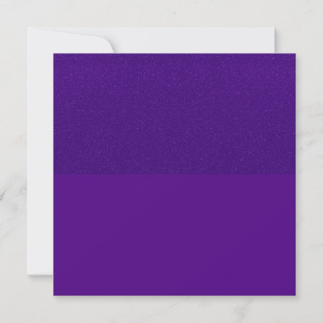 Purple Half-Glitter & Matte Square Invites (Front)