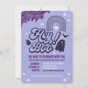 Purple Halloween Costume Party Invitation
