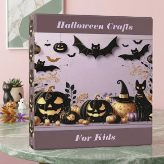 Purple Halloween Crafts For Kids | Black Cat Jack Binder