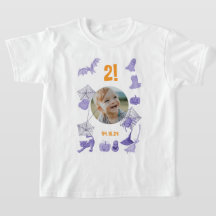 Purple Halloween custom with photo, age & birthday