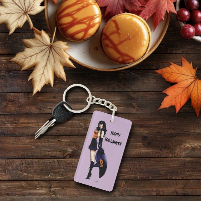 Purple Halloween Cute Witch Keychain (Creator Uploaded)