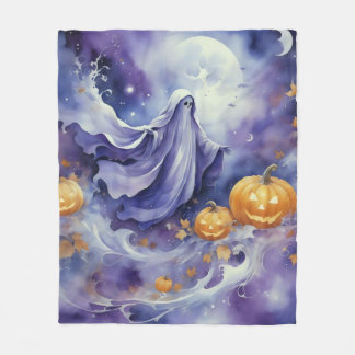 Purple Halloween  Fleece Blanket