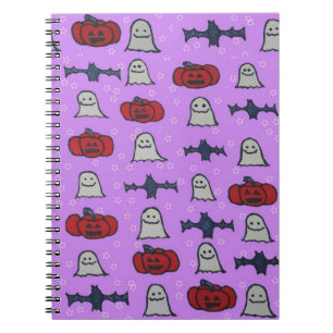 Purple Halloween Fun Print Notebook
