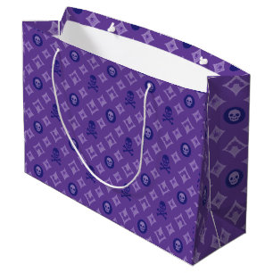 Purple Halloween Louis Vuitton Pattern  Large Gift Bag