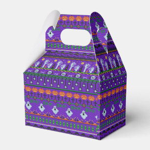 Purple Halloween supplies knitting pattern Favor Box