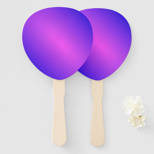 Purple Hand Fan (Front and Back)