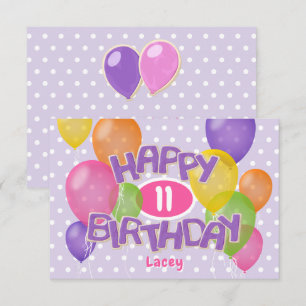 purple happy birthday cutout cookies w balloons card