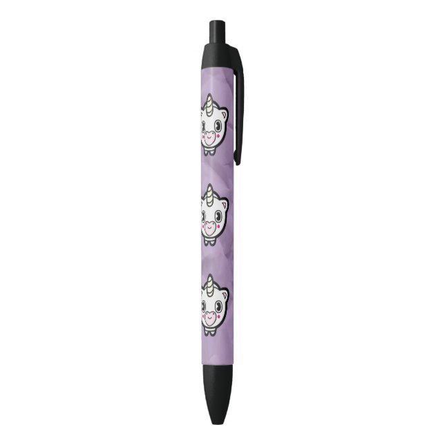 Purple Happy Emoji Unicorn Pens (Bottom (Vertical))