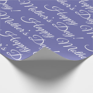 Purple Happy Mother’s Day Script Holiday Wrapping  Wrapping Paper