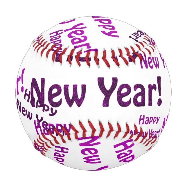 purple happy new year baseball (Back)