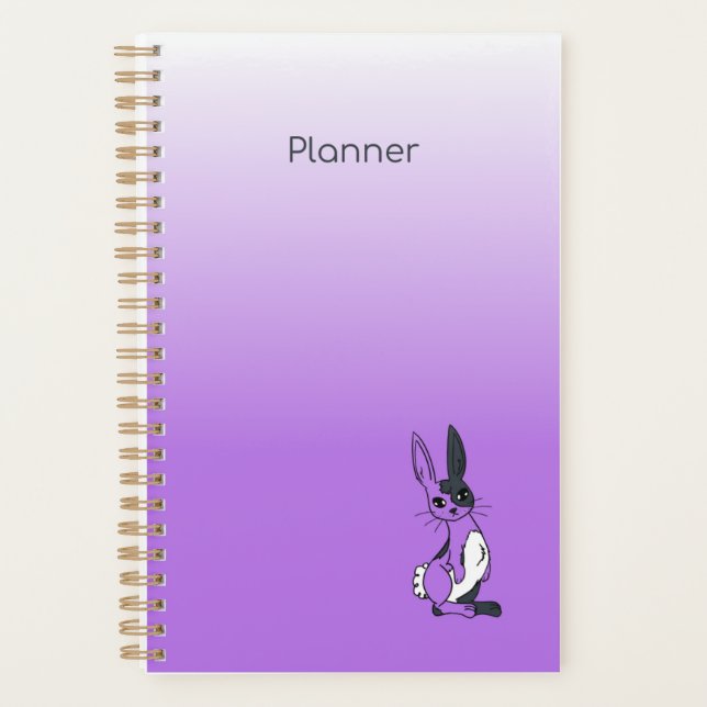 Purple Harlequin Bunny Agenda (Front)