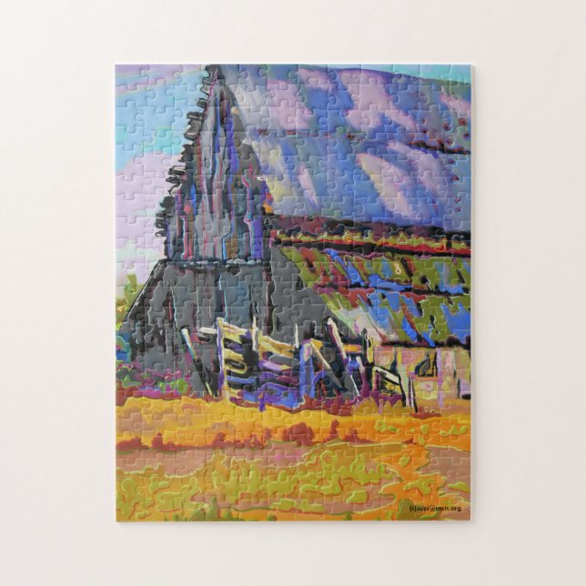 Purple Hays Jigsaw Puzzle (Vertical)