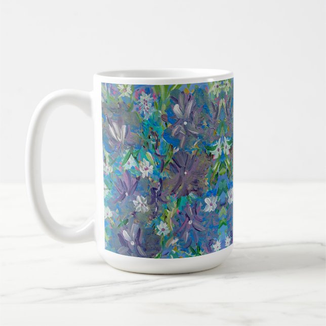 Purple Haze Floral Coffee Mug (Left)