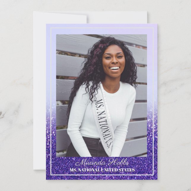 Purple Haze Glitz Pageant Autograph Cards (Front)