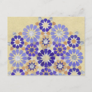 'Purple Haze' Islamic geometry postcard