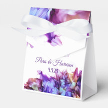 Purple Haze Modern Abstract   Alcohol Ink  Wedding