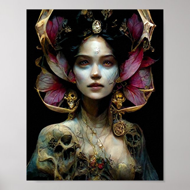 Purple Headdress Fantasy Art Poster (Front)