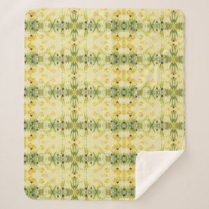 Purple Heart Accent Blanket With Greens and Yello