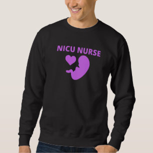 Purple Heart Baby Nicu Nurse Icu Neonatal Fetus Sweatshirt