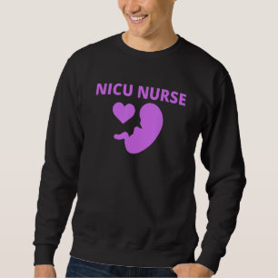 Purple Heart Baby Nicu Nurse Icu Neonatal Fetus Sweatshirt