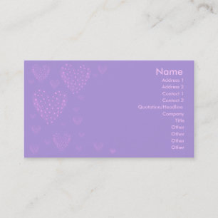 Purple Heart Business Card