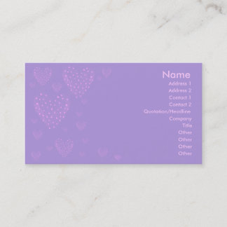 Purple Heart Business Card