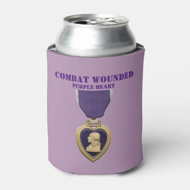 PURPLE HEART CAN COOLER (Can Front)