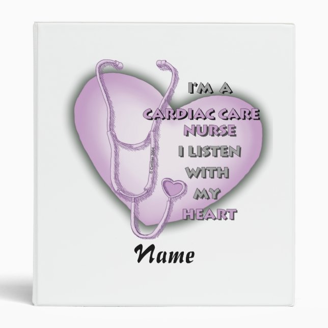 Purple Heart Cardiac Care nurse  Binder (Front)