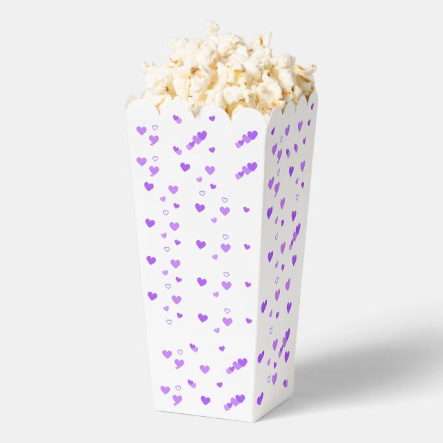 Purple Heart Cluster Popcorn Favor Box (Popped)