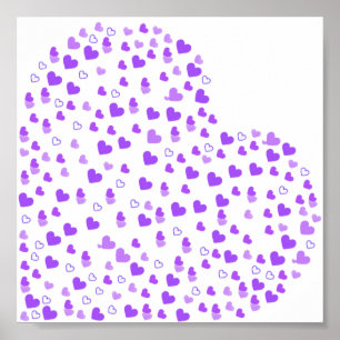 Purple Heart Cluster Poster