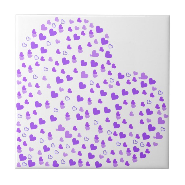 Purple Heart Cluster Tile (Front)