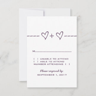 Purple Heart Equation Response Card