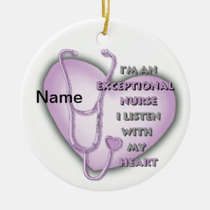 Purple Heart exceptional nurse  Ceramic Ornament