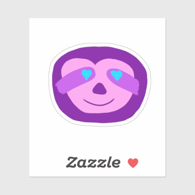 Purple Heart Eyes Sloth  (Sheet)