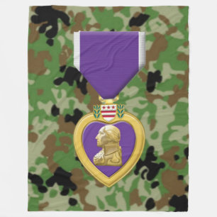 PURPLE HEART FLEECE BLANKET