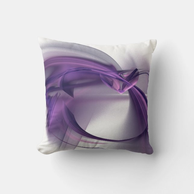 Purple Heart Fractal Pillow (Front)