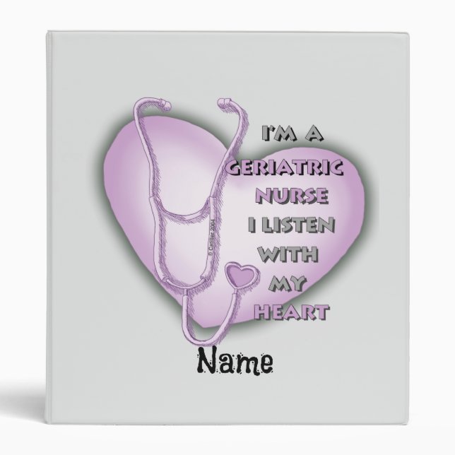Purple Heart Geriatric Nurse Binder (Front)