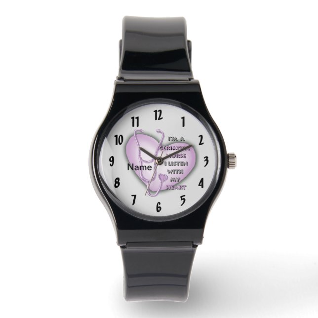 Purple Heart Geriatric Nurse Watch (Front)