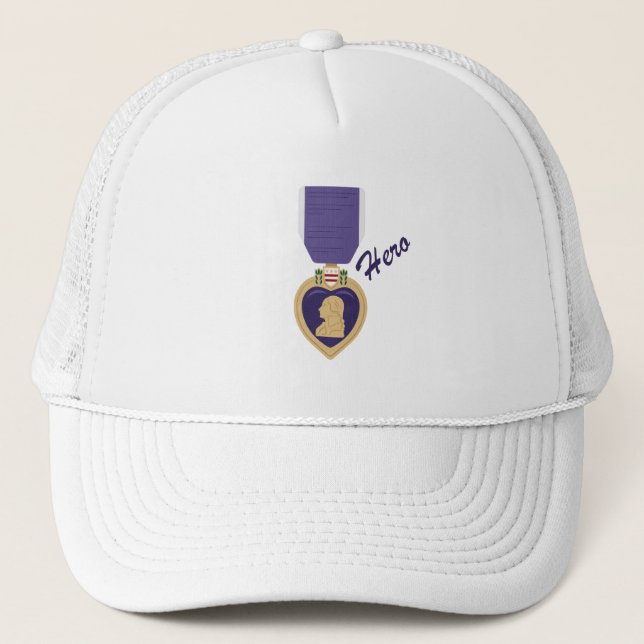 Purple Heart Hero Trucker Hat (Front)
