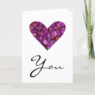 Purple heart holiday card