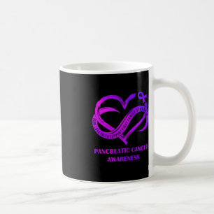 Purple Heart Hope Love Faith Pancreatic Cancer Awa Coffee Mug