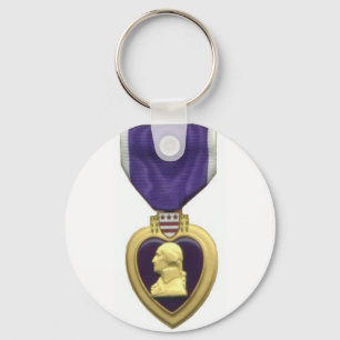 Purple Heart Keychain